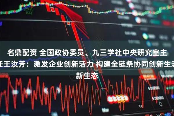 名鼎配资 全国政协委员、九三学社中央研究室主任王汝芳：激发企业创新活力 构建全链条协同创新生态