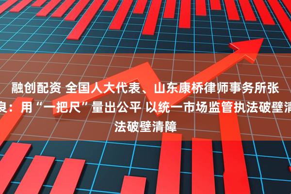 融创配资 全国人大代表、山东康桥律师事务所张巧良：用“一把尺”量出公平 以统一市场监管执法破壁清障