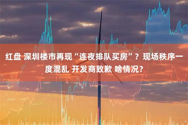 红盘 深圳楼市再现“连夜排队买房”？现场秩序一度混乱 开发商致歉 啥情况？