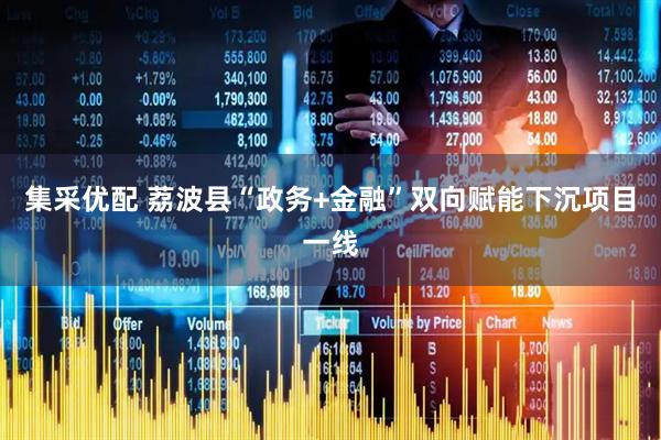 集采优配 荔波县“政务+金融”双向赋能下沉项目一线