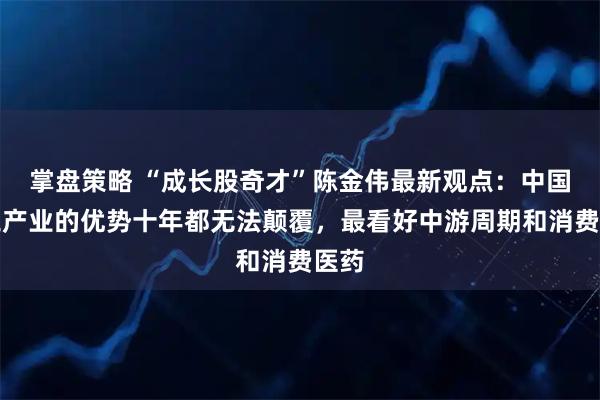 掌盘策略 “成长股奇才”陈金伟最新观点：中国化工产业的优势十年都无法颠覆，最看好中游周期和消费医药